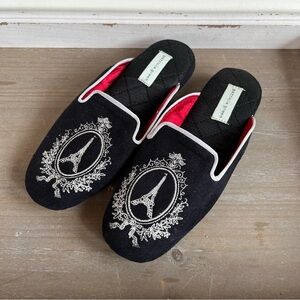 Patricia Green Luxury Womens Sz 6 Slippers Embroidery Chic Comfortable Lounge